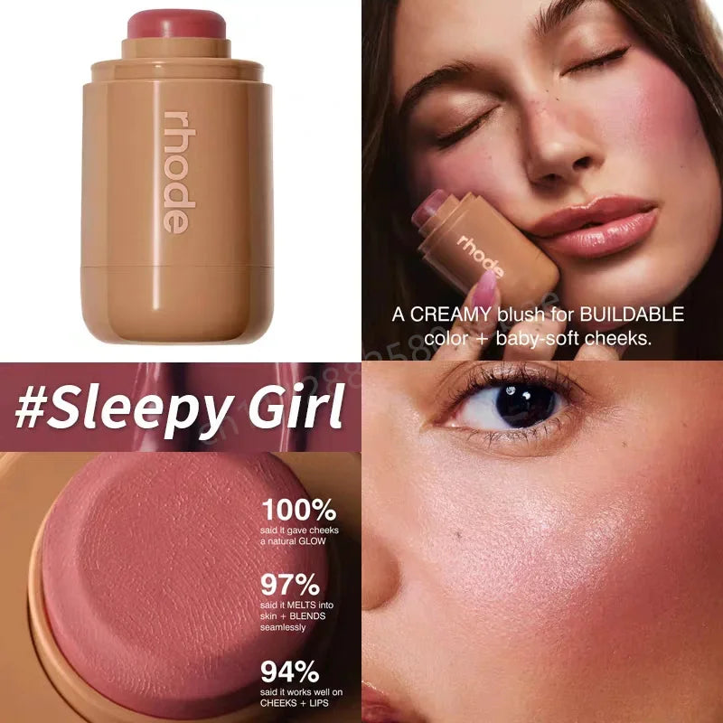 Rhode Powder Pocket Blush Hydrating Contouring Shading Face Nose Shadow Profile Natural Cream Lip Gloss Cheek Easy Apply Color