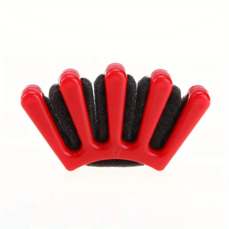 5-Finger Sponge Hair Braiding Tool, DIY Wave Curly Twist Styling Kit, Manual Hair Weaver Crimper for Women Girls Party Travel