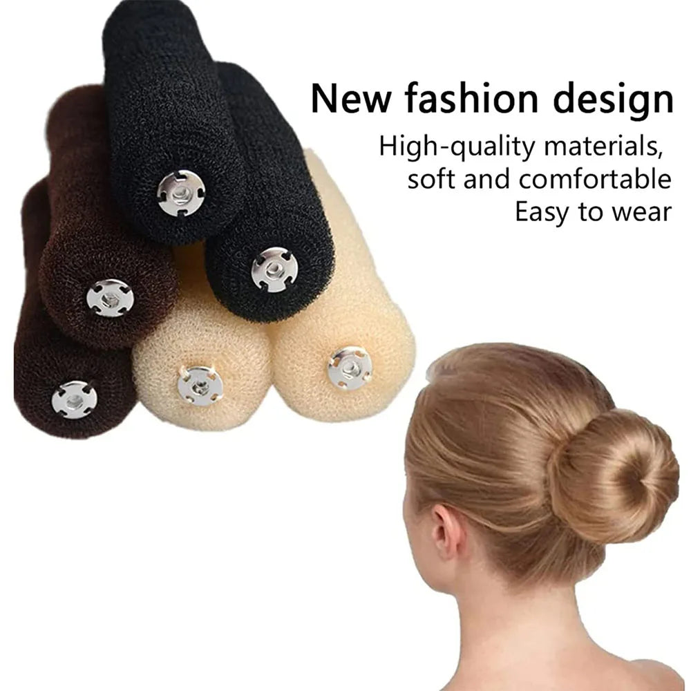 Black/Brown/Beige Magic Hair Bun Maker Donut Bagel For Hair Tools Hairpin Hair Accessories For Women Styling Braids