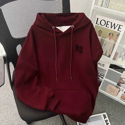 2025 Autumn Goth Fashion Letter Printed Hoodies For Man Hip Hop Cotton Fleece Hooded Sweatshirts Y2K Streetwear Pullover Hoody