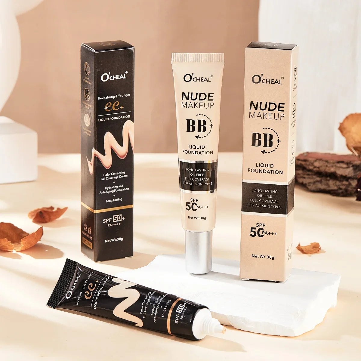 BB Cream SPF50 PA Plus Foundation Waterproof Long Lasting Brightening Primer Sunscreen Makeup Base Cosmetics For Women Halalzen