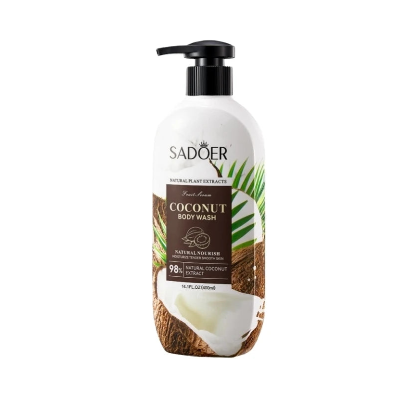 400ml of Gentle Coconut Shower Gel, Rich in Coconut Extract, Coconutamide Mea and Other Ingredients, with a Rich Coconut Scent, Long-Lasting Fragrance after Use, Light Foam Like a Cloud, Both Dense and Delicate, It Can Moistu Halalzen