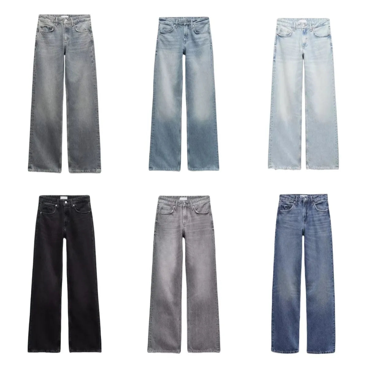 Z1975 straight height waist long jeans 2025 traf Autumn/Winter New Wash Product y2k Classic  Jeans for women