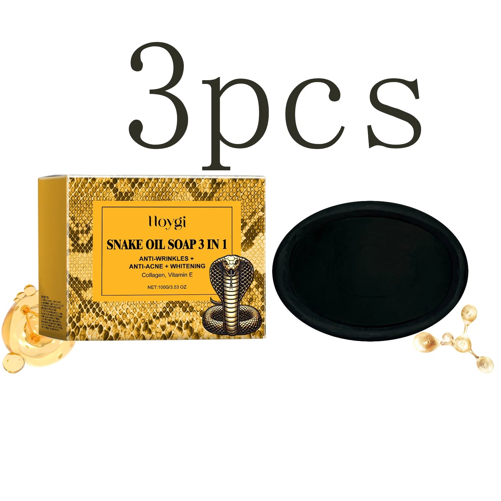 Snake Oil Cleansing Soap - Gentle Facial Cleansing, Leaves Skin Tender & Smooth, Refreshing & Oil-Control Cleansing Soap Halalzen