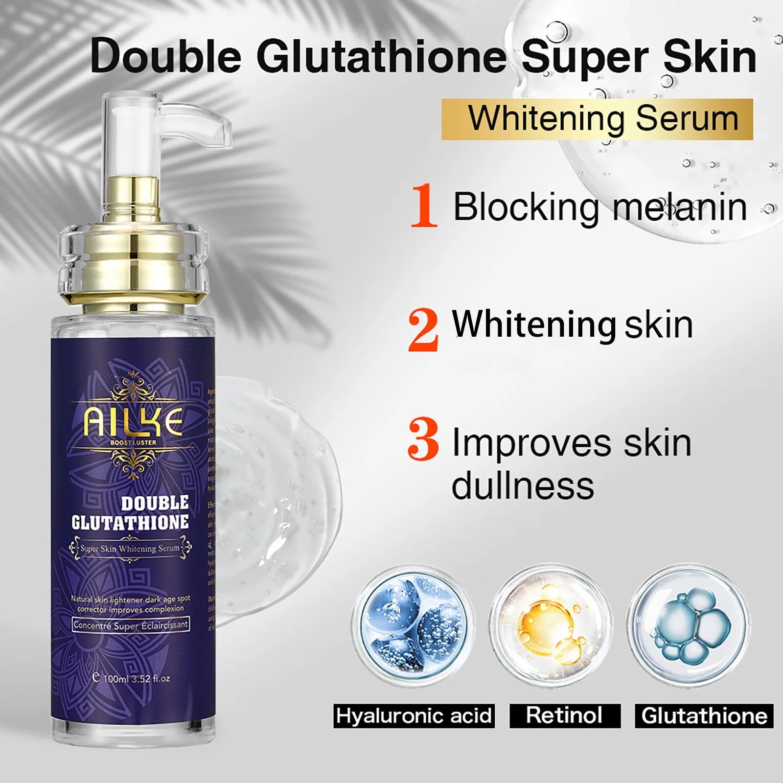 AILKE Whitening Skin Care Set, Reduce White, Dark, and Black Spots, Moisturizing, Clean Skin, Lightening for All Skin Types Halalzen
