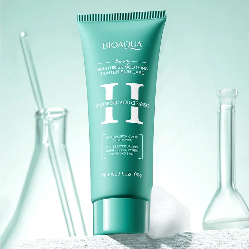 BIOAQUA Vitamin C Facial Cleanser Moisturizing Whitening Anti Wrinkles Face Wash Foam Face Cleanser Facial Skin Care Products Halalzen