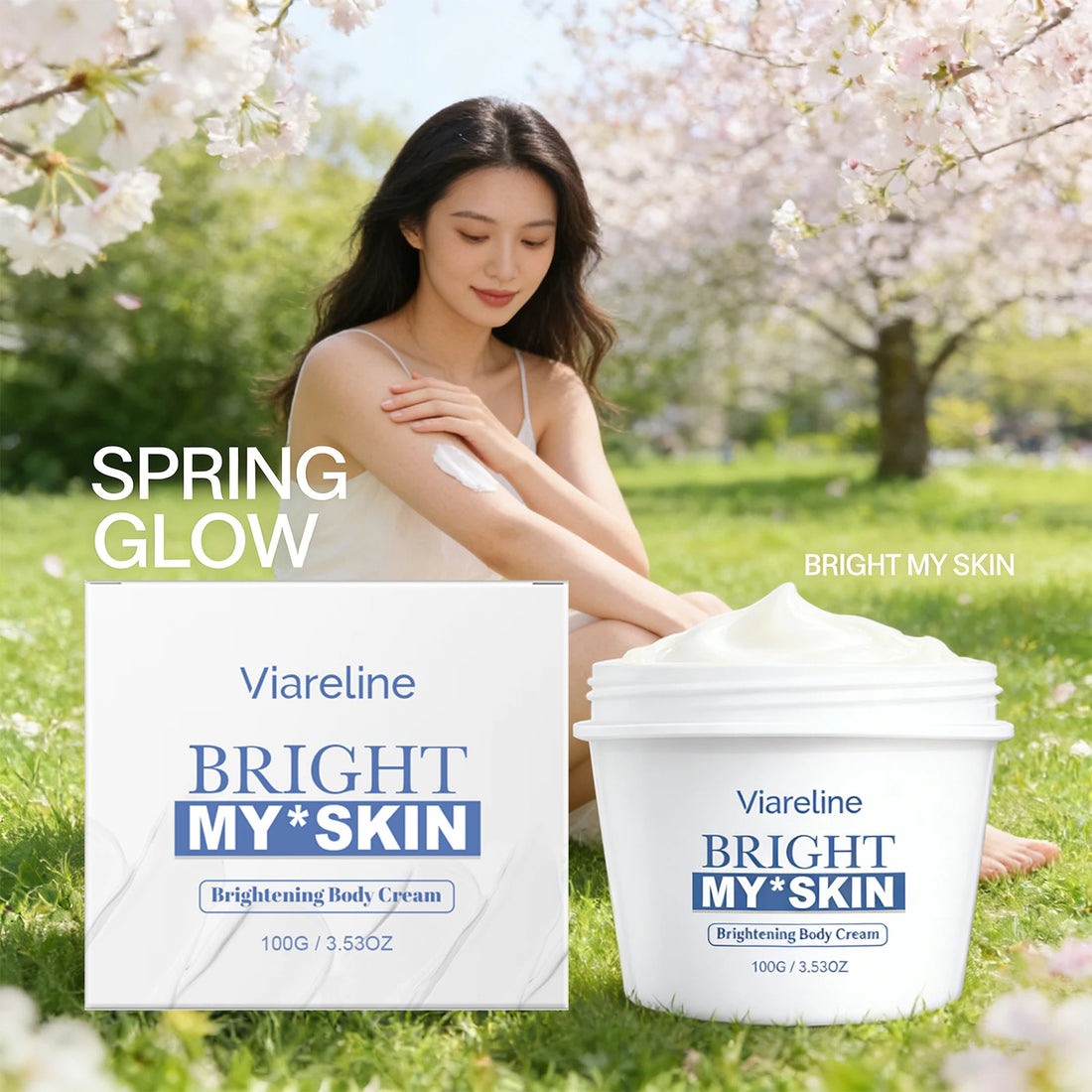 Brightening Body Cream Soothing Skin Improve Dullness Reduce Dark Spot Non-greasy Long-Lasting Moisturizing & Firming Body Lotio