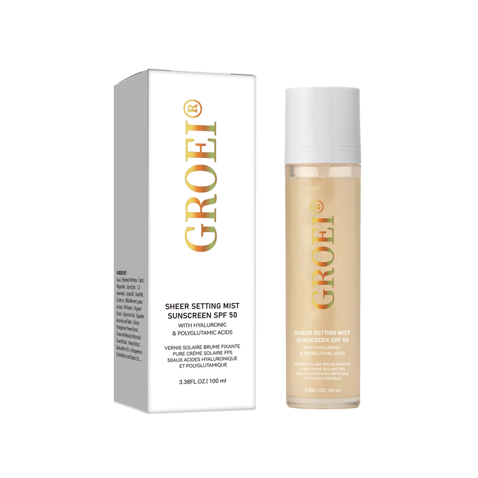 100ml Oil Free UV Setting Spray Non Greasy Anti Shine Matte Finish Pore Minimizing Long Lasting Makeup Waterproof Sweatproof