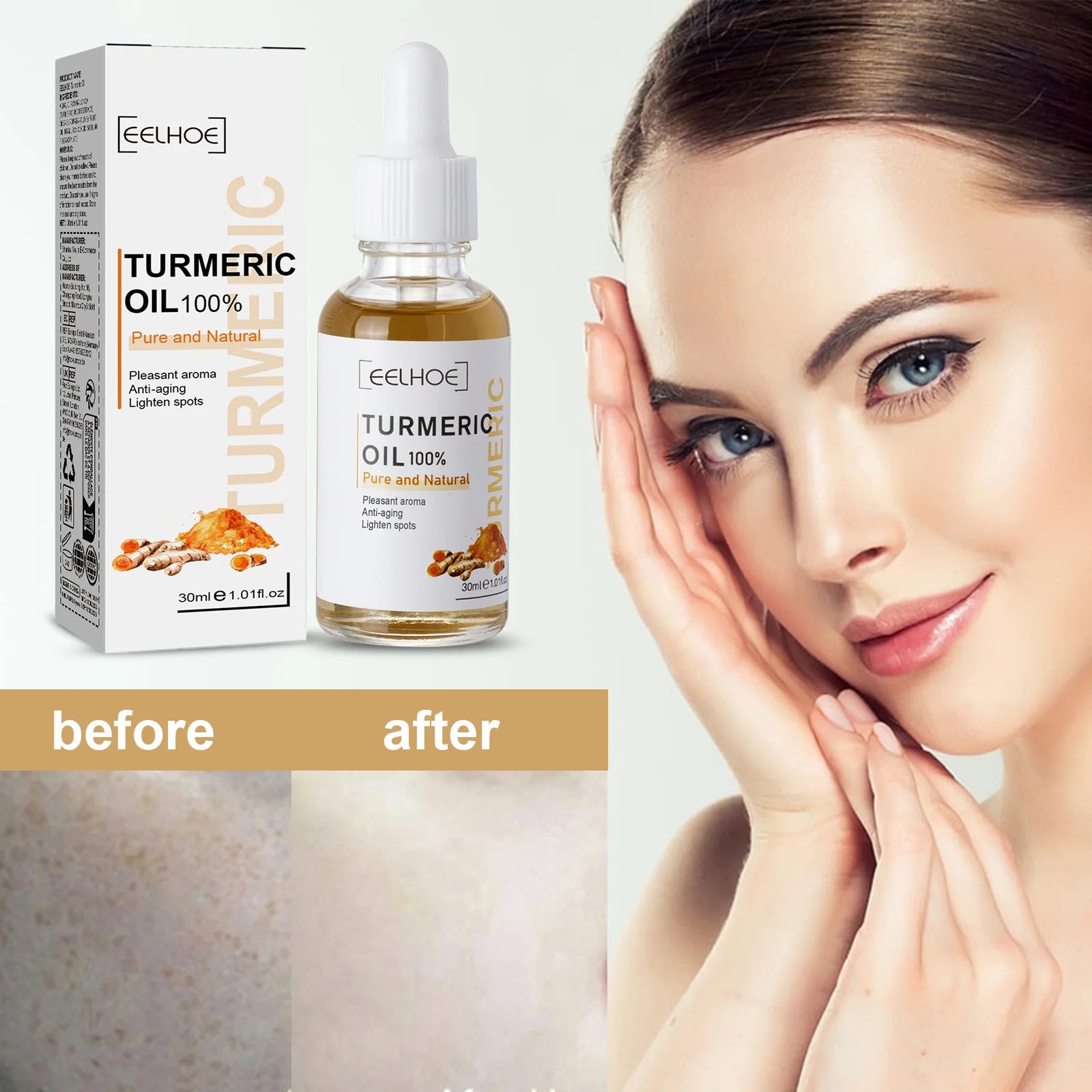 Turmeric Repair Essence For Reduces Dark Spots & Freckles,Moisturizes Face,Brightens And Evens Skin Tone,Improves Damaged Skin