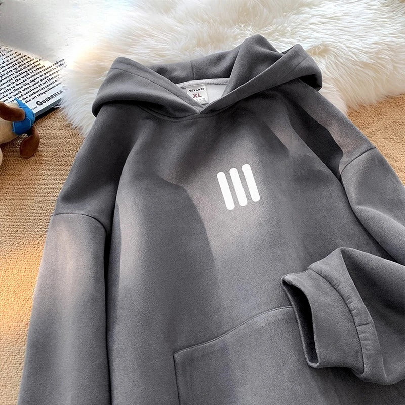 Men's Hoodie Classic Style Men's and Women's Clothing Autumn and Winter Casual Super Large Hoodie Sportswear Warm and Windproof
