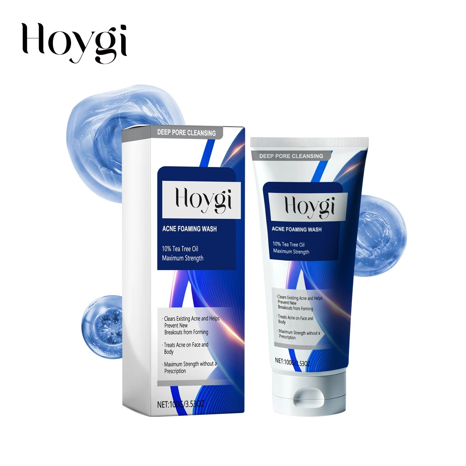 Facial Cleanser Anti Acne Oil Control Blackhead Remover Shrink Pores Deep Cleansing Acne Treatment Moisturizing Face Wash 100g Halalzen