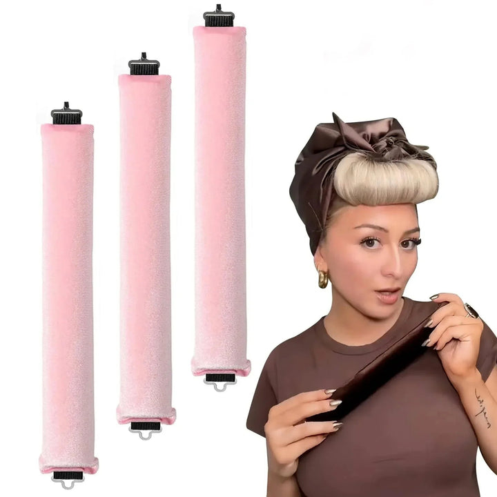 Heatless Hair Curlers Curling Rod Headband No Heat Hair Rollers Lazy Curls with Hook Sleeping Soft Flexi Rod Hair Styling Tools Halalzen