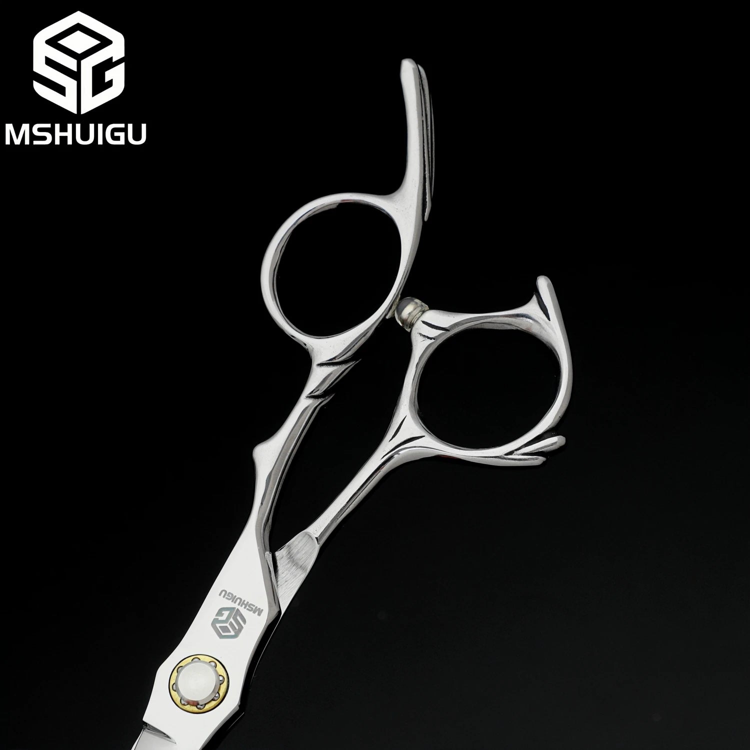 MSHUIGU 440C Professional Barber Scissors 6-7 Inch Laser Wire Serrated Blade Multi-Functional Thinning Hair Shears for Salon Too
