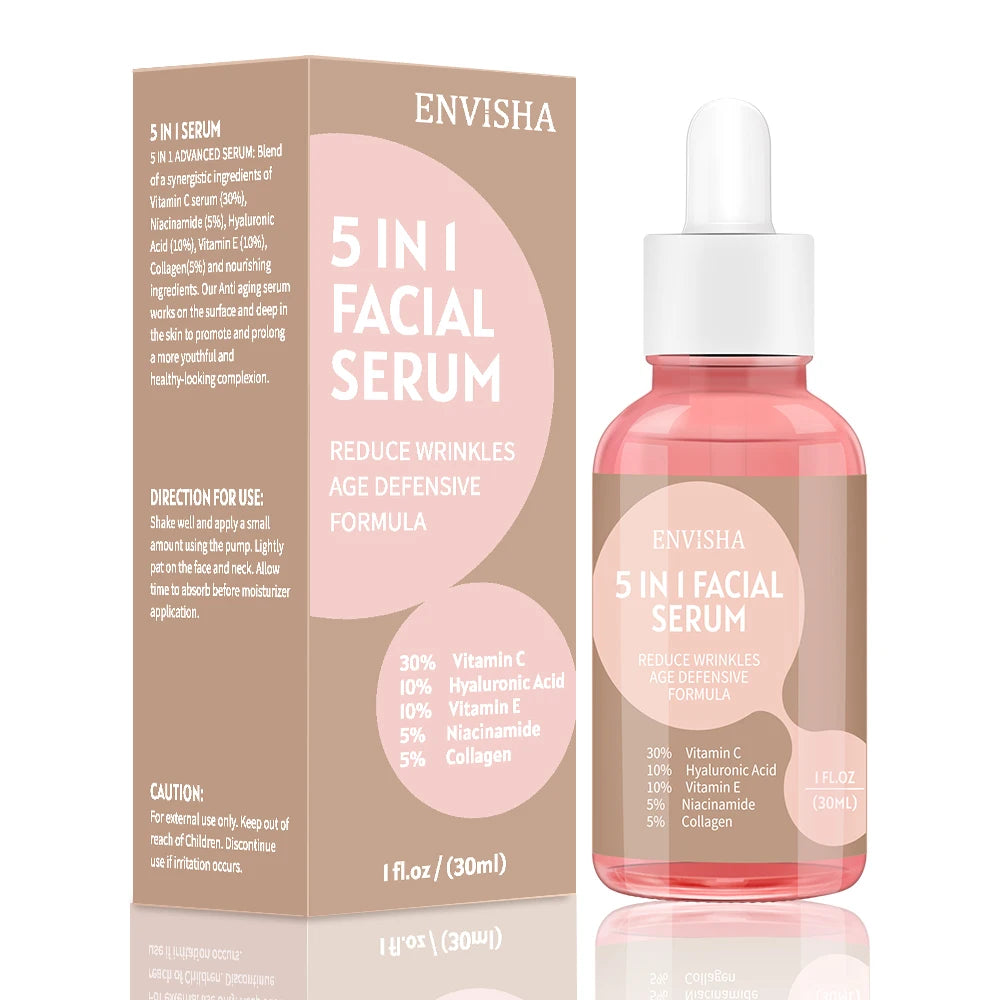 Face Serum Skin Care Collagen Hyaluronic Acid Anti-Aging Wrinkle Whitening Moisturizing Exfoliating Shrink Pores Niacinamide Halalzen
