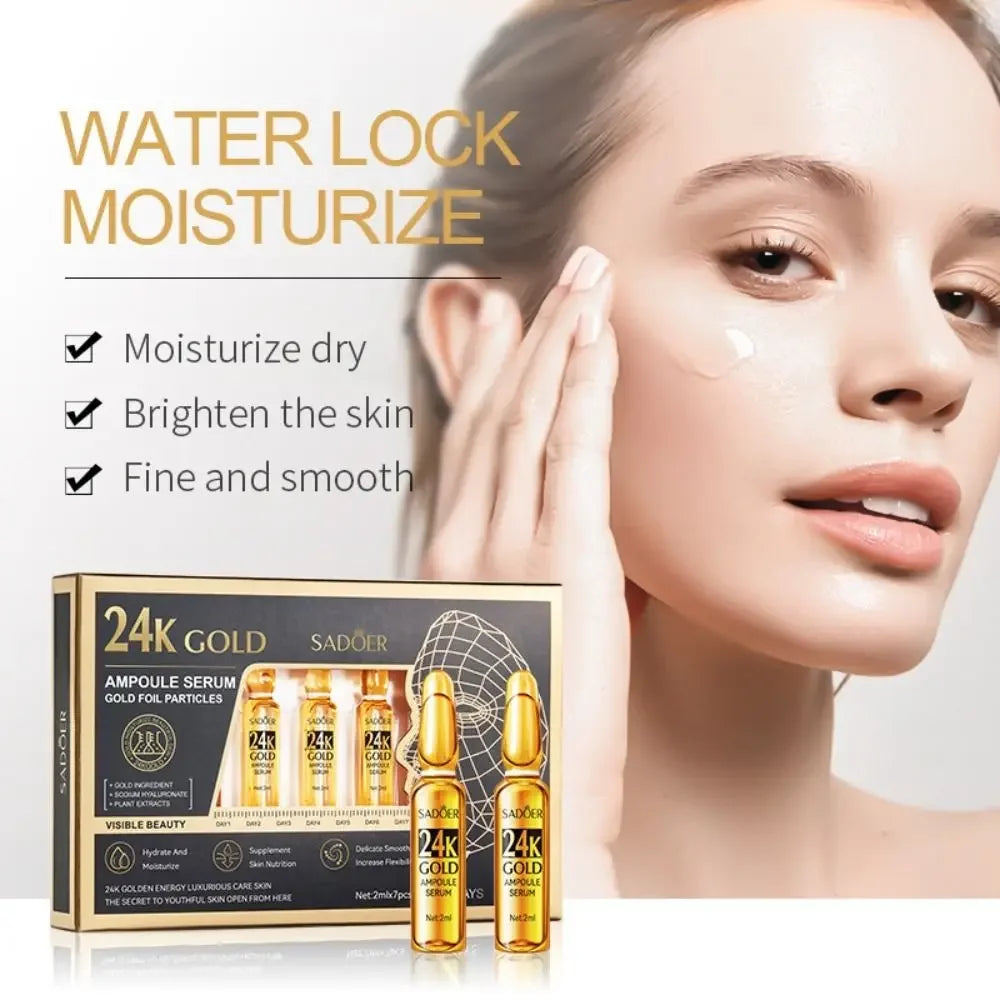 Korean 24K Gold Hyaluronic Acid Serum Protein Thread Lifting Filler Absorbable Collagen Protein Thread Vitamin C Facial Essence