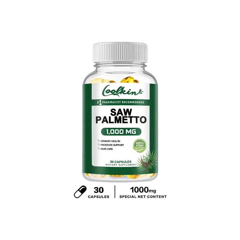 Saw Palmetto - Promotes Hair Growth, Prevents Hair Loss, Reduces Baldness, Supports Healthy Urination Frequency