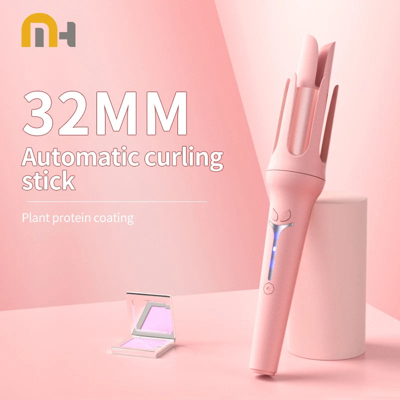 Automatic Curling Iron 32 mm Big Roll Anion  Ceramic Hair Curler 4-Speed Adjustable  Fast Heating Fashion Styling Tools Halalzen