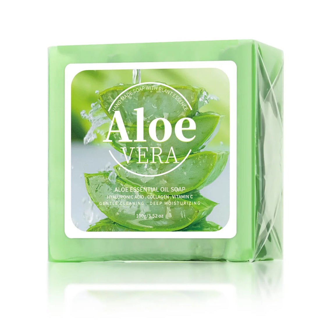 100g B+Aloe Olive Oil Soap Herbal Glycerin Natural Soap Handmade Skin Deep Cleaning Whitening Solid Soap Halalzen