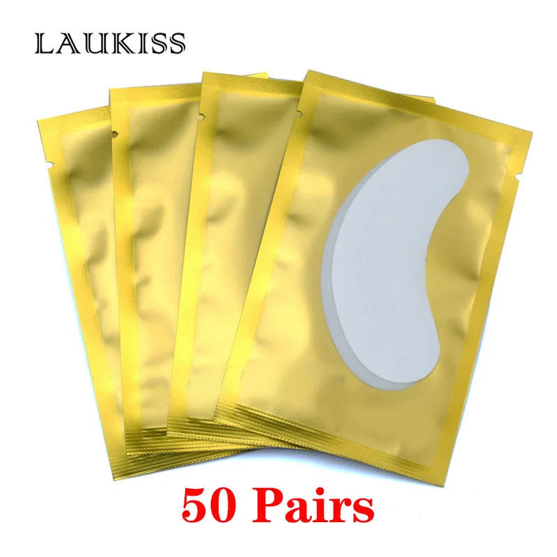 25/50/100Pairs Eye Patches Under Eyelash Pads for Building Paper Patches Lint Free Stickers for False Eyelashes LAUKISS