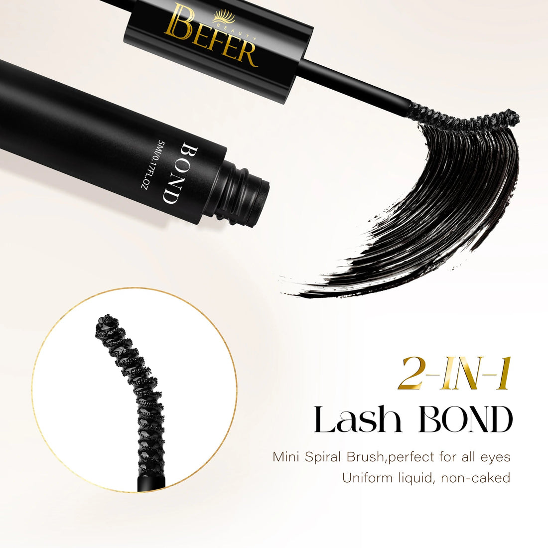 BEFER Glue For Eyelashes 2in1 Lash Bond And Seal Eyelash Glue+Eyelash Remover Waterproof Eyelashes Adhesives Strong Fixed Lash Halalzen