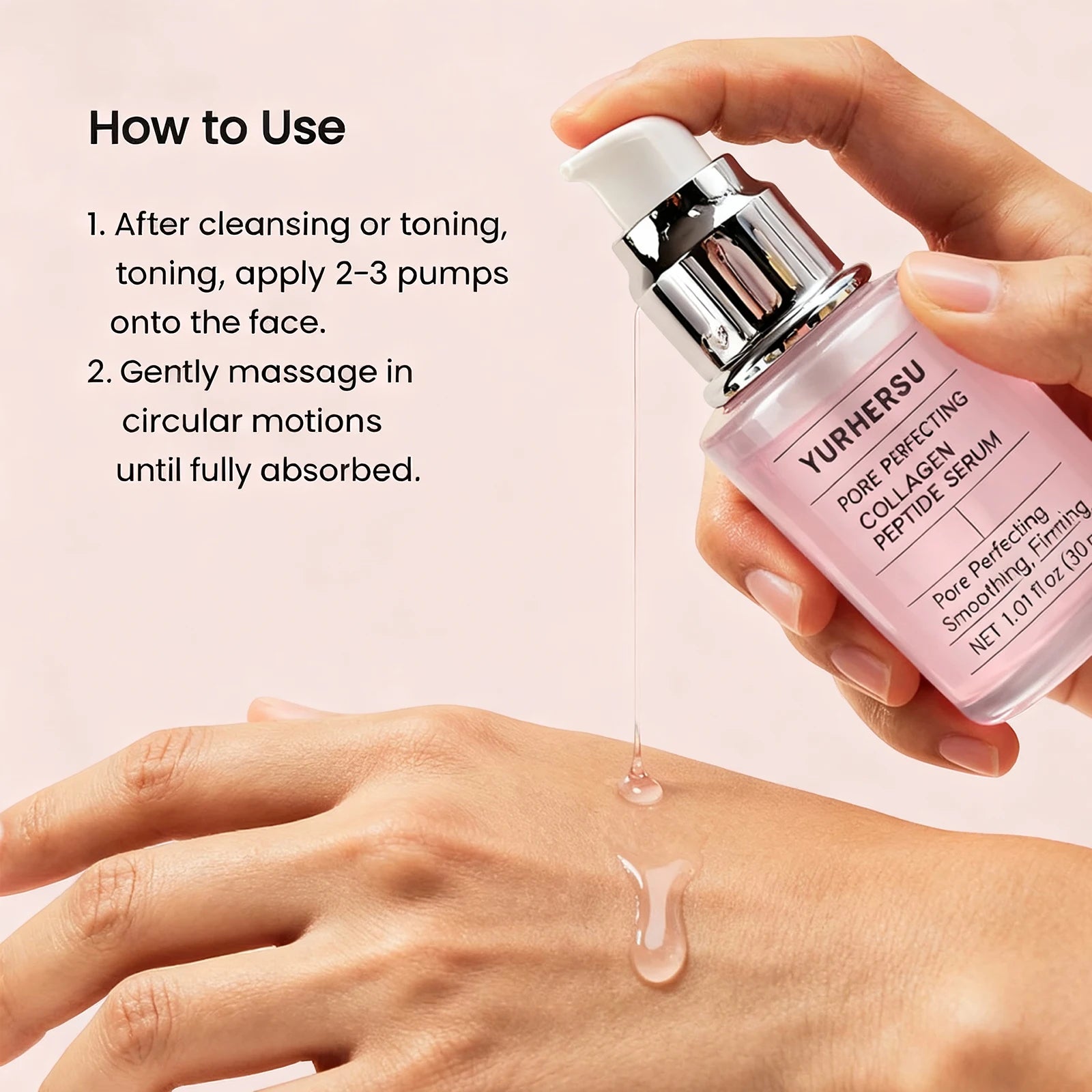 Collagen Peptides Wrinkle Remover Face Serum Lifting Firming Fade Fine Lines Anti-aging Essence Brighten Nourish Skin Care Halalzen