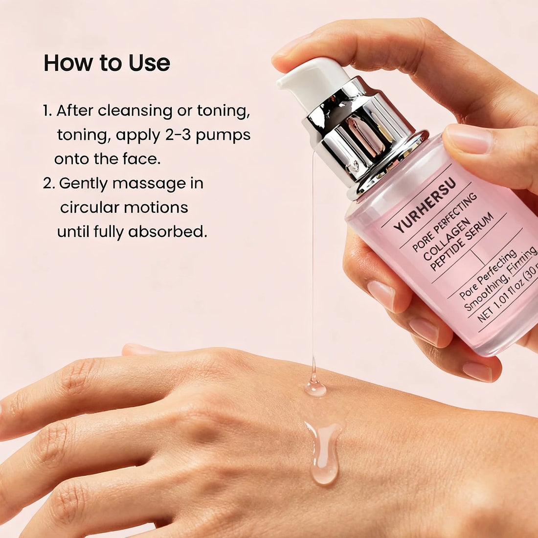Collagen Peptides Wrinkle Remover Face Serum Lifting Firming Fade Fine Lines Anti-aging Essence Brighten Nourish Skin Care Halalzen