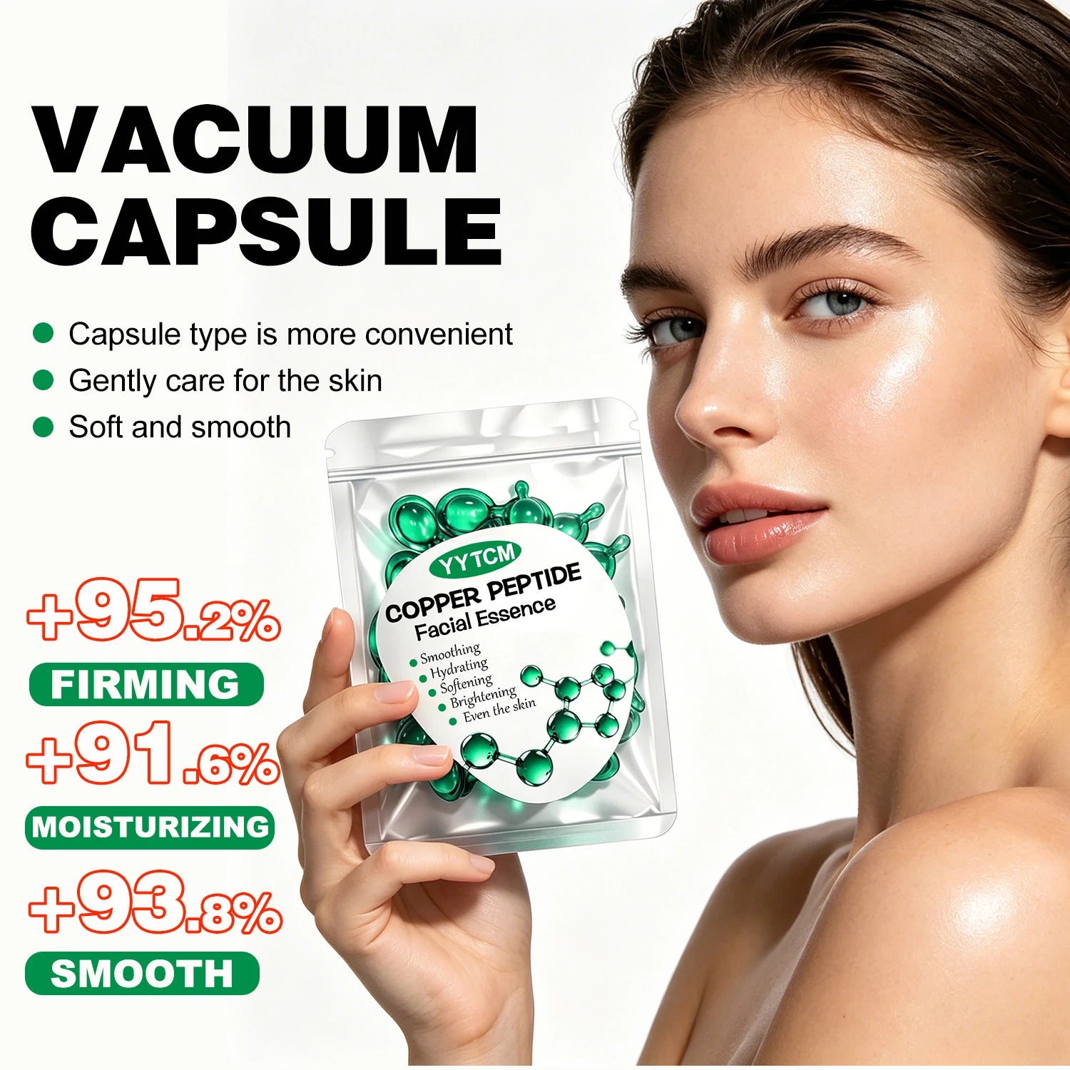 Copper Peptide Facial Serum Moisturizing Hydrating Firming Anti-Aging Skin Care Essence