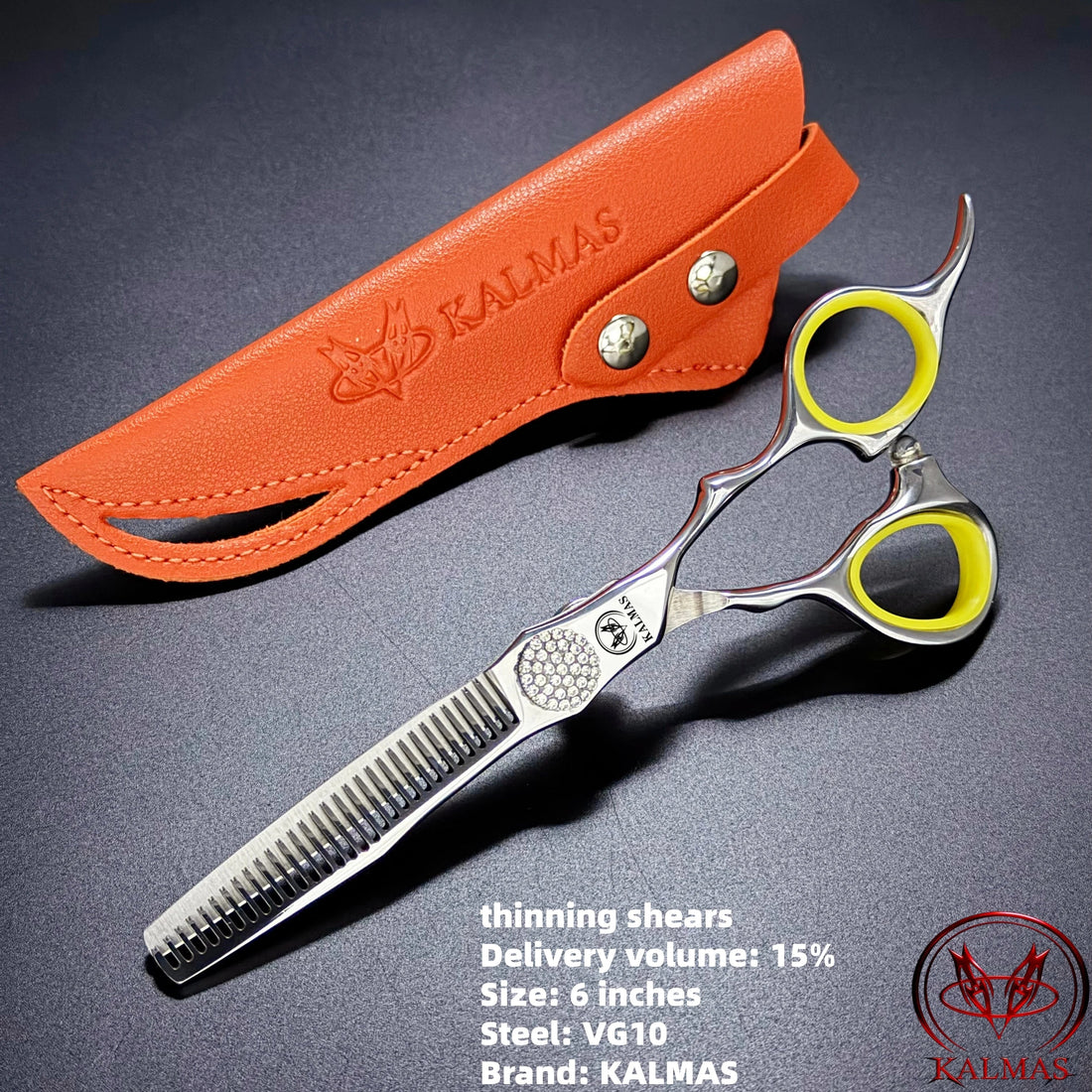 KALMAS Professional Hairdressing Scissors Set - Thinning Flat Tooth Scissors for Home Hair Cutting Styling Tools Halalzen