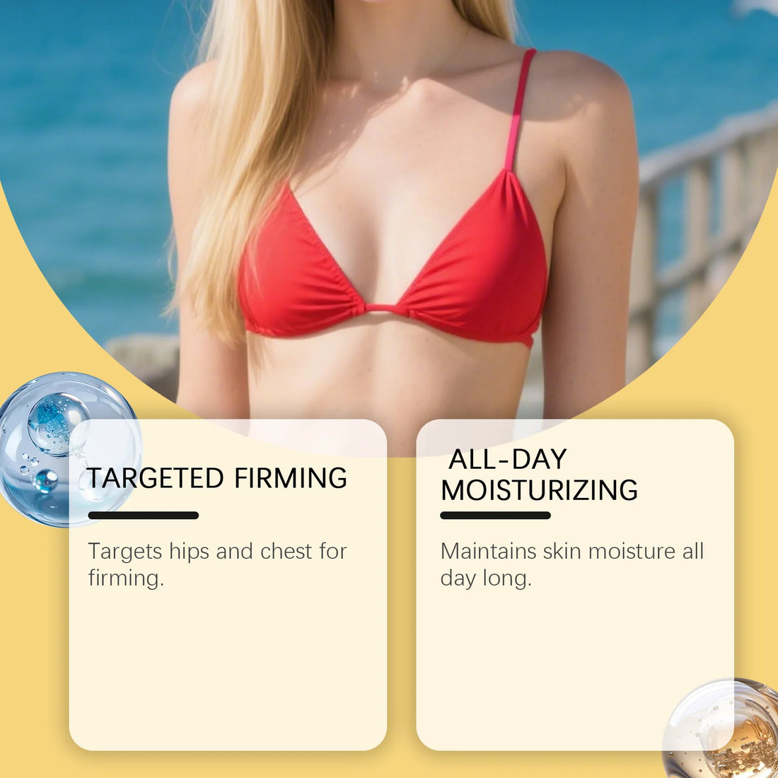 Coconut Body Oil Firming & Moisturizing Skin Care for Body Butt Chest Vitamin Enriched Dry Skin Remedy Nourishing Fast Absorbing