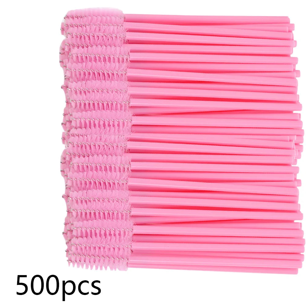500/1000PCS Eyelashes Brushes Set Wholesaler Lash Mascara Brush For Lashes Extension Eyebrow Wands Applicator Makeup Tools Halalzen