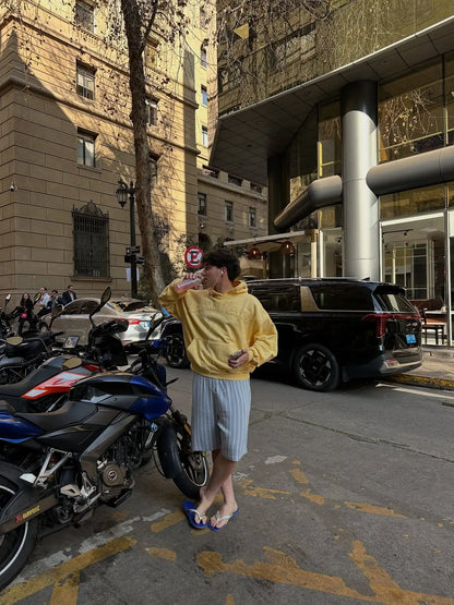 Y2k Yellow Embroidery Loose Sweatshirt Women Korean Harajuku Style Casual Pullover Long Sleeve Crop Top Street Fashion Unise