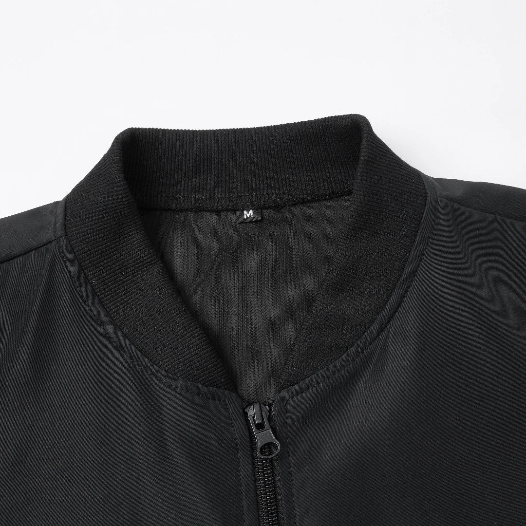 2025 Spring and Autumn New Baseball Collar Short Loose Solid Color Jacket Men's Business Casual Thin Coat Trend