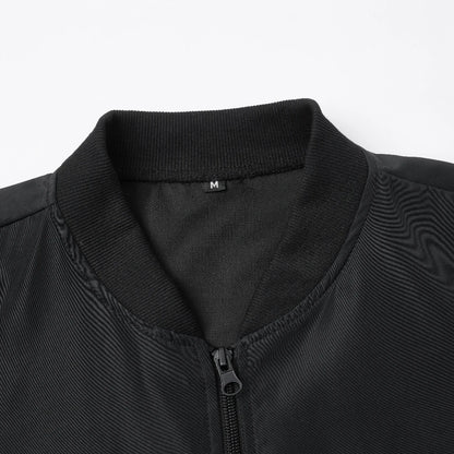 2025 Spring and Autumn New Baseball Collar Short Loose Solid Color Jacket Men's Business Casual Thin Coat Trend