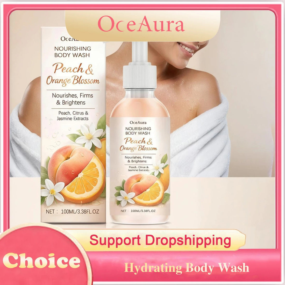 Hydrating Body Wash Moisturizing Brightening Body Cleansing Smoothing Lasting Fragrance Softening Glowing Refreshing Shower Gel Halalzen