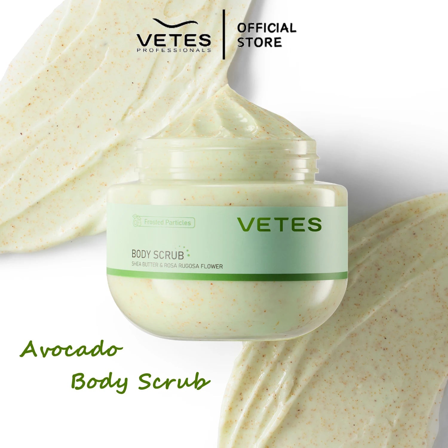 VETES Remove Dead Skin Body Scrub 250g Exfoliant Gentle No Irritation Scrub Cream Moisturizing Hydrating Deep Cleans Body Care Halalzen