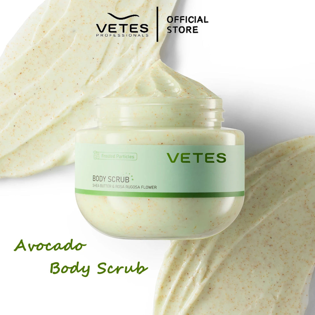 VETES Remove Dead Skin Body Scrub 250g Exfoliant Gentle No Irritation Scrub Cream Moisturizing Hydrating Deep Cleans Body Care Halalzen