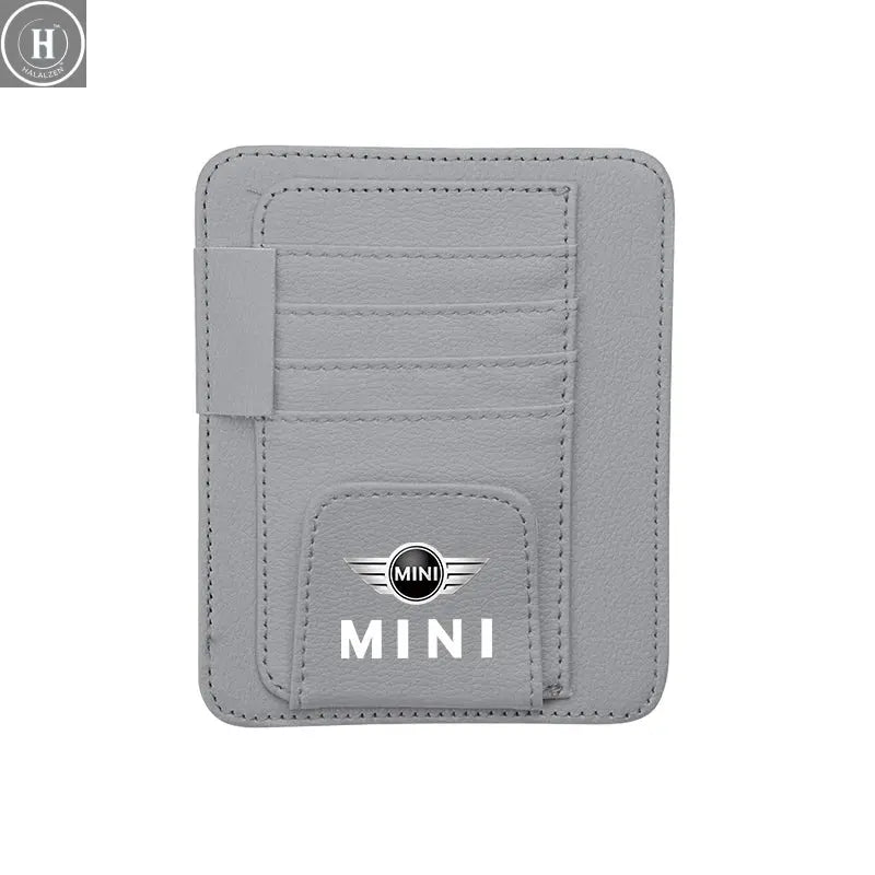 Car Sun Visor Glasses Storage Bag Card Ticket Holder Multi-pocket For Mini Cooper JCW Works R56 R50 F54 F55 F56 F57 F60 R52 R53 HALALZEN