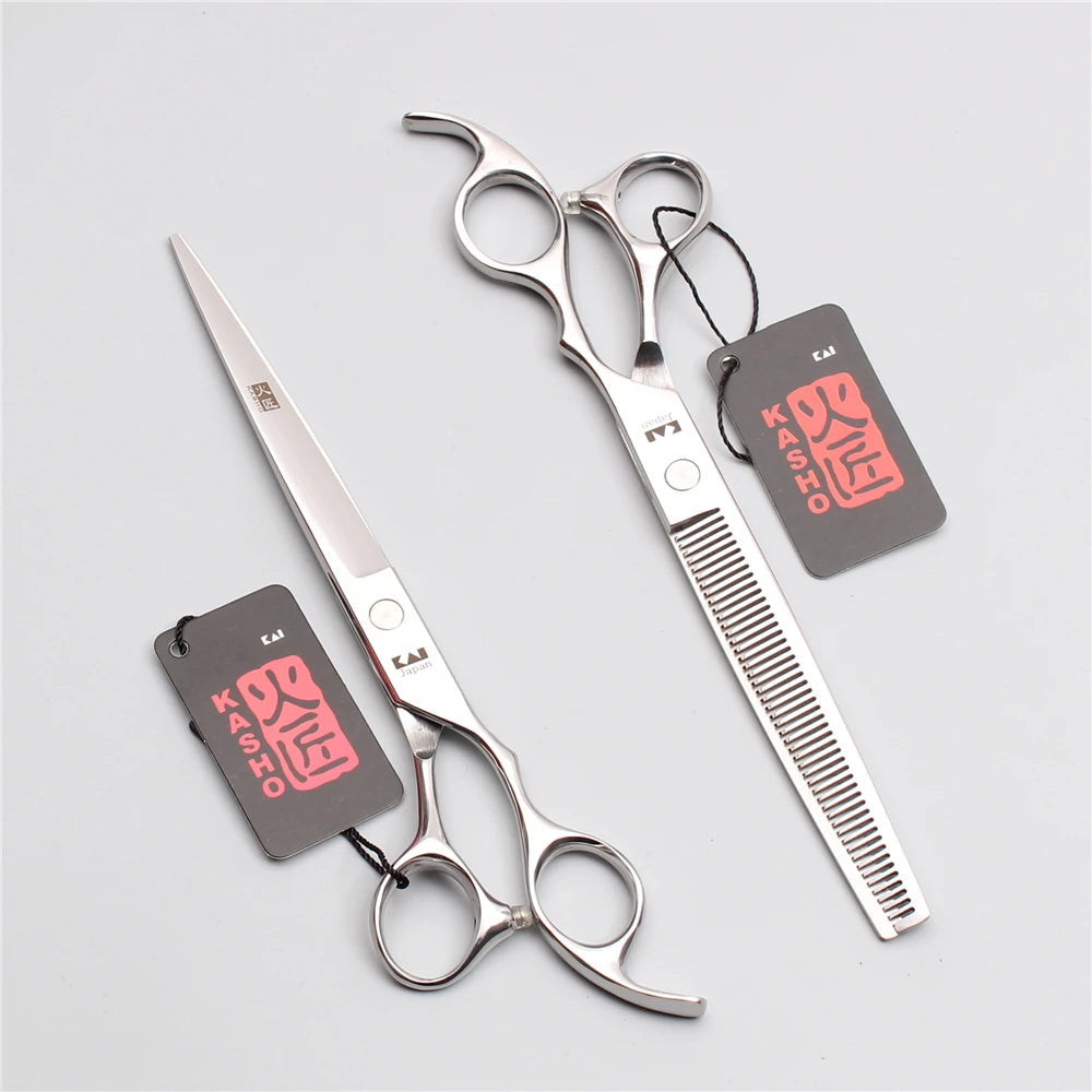 Professional Hair Scissors 5'' 6'' 7'' 8'' Japan Stainless Hairdressing Scissors Barber Thinning Shears Hair Cutting Scissors Halalzen