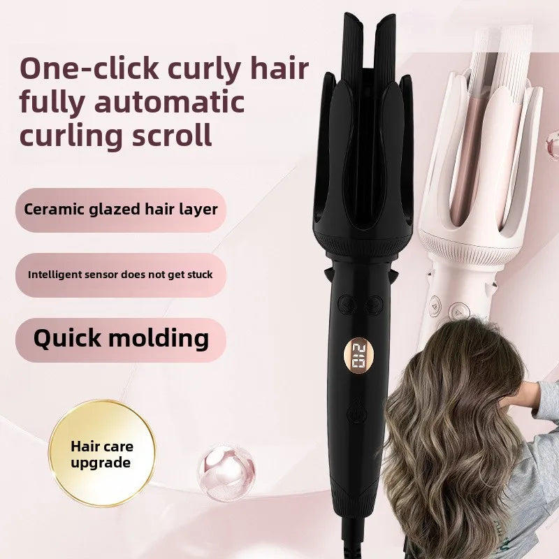 Advanced Hair Curling Iron New Hair Curler with LED Display Anti-Tangle & Auto-Off Protable Curling Wand for Home and Travel Use Halalzen