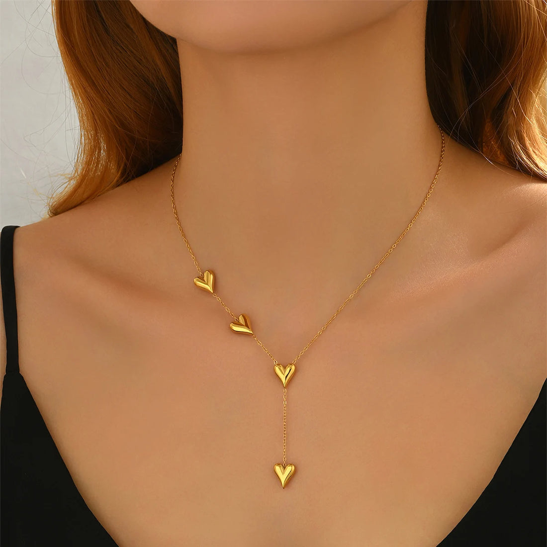 Lxalry 18K Gold-Plated Heart Necklace – Minimalist, Hypoallergenic, Ocean-Safe Everyday Elegance