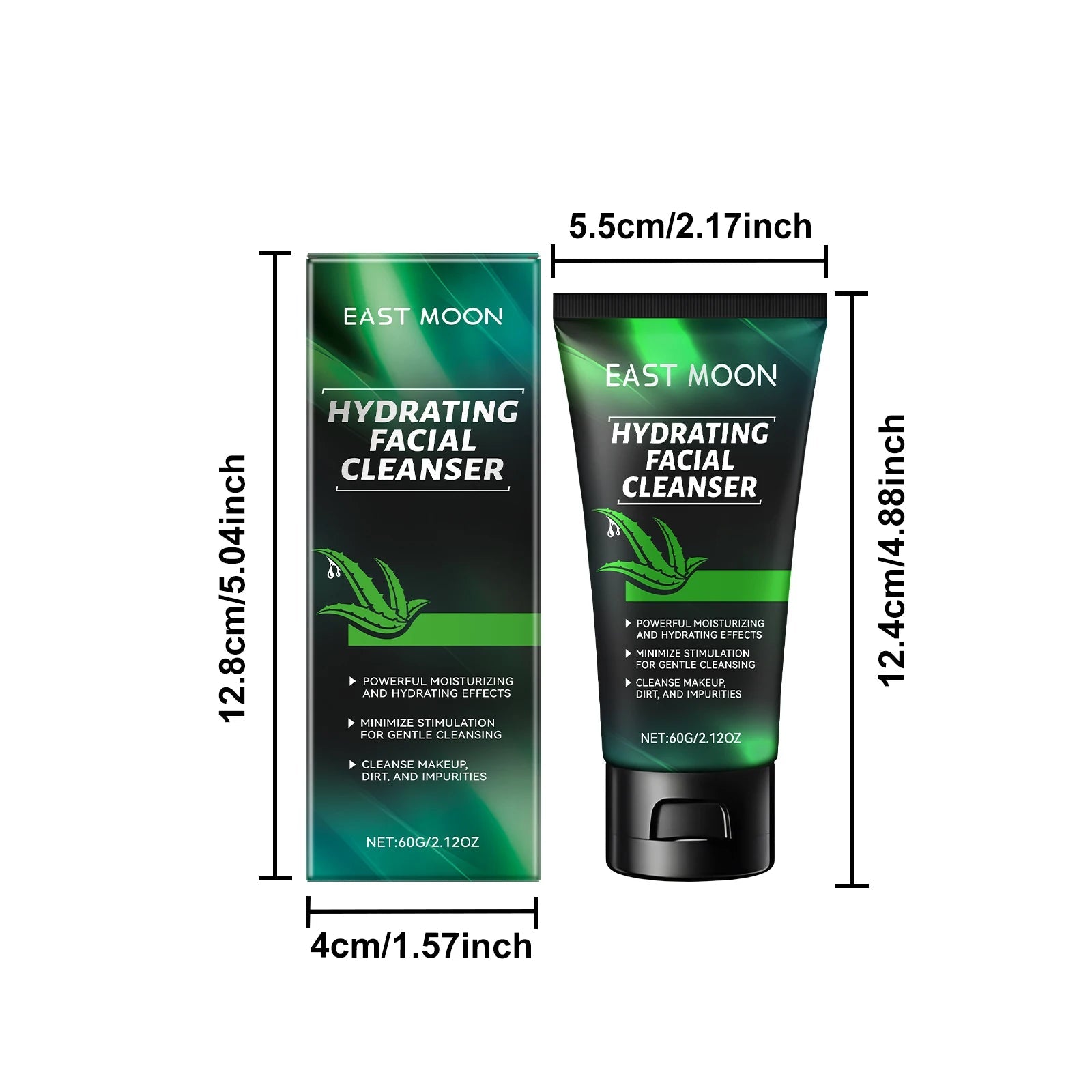 Gentle Hydrating Facial Cleanser Oil Control & Non-Tightening Improve Rough Dry Moisturizing Foam Wash Man Skin Care  Freshing Halalzen