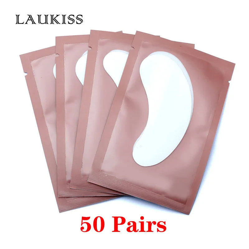 25/50/100Pairs Eye Patches Under Eyelash Pads for Building Paper Patches Lint Free Stickers for False Eyelashes LAUKISS