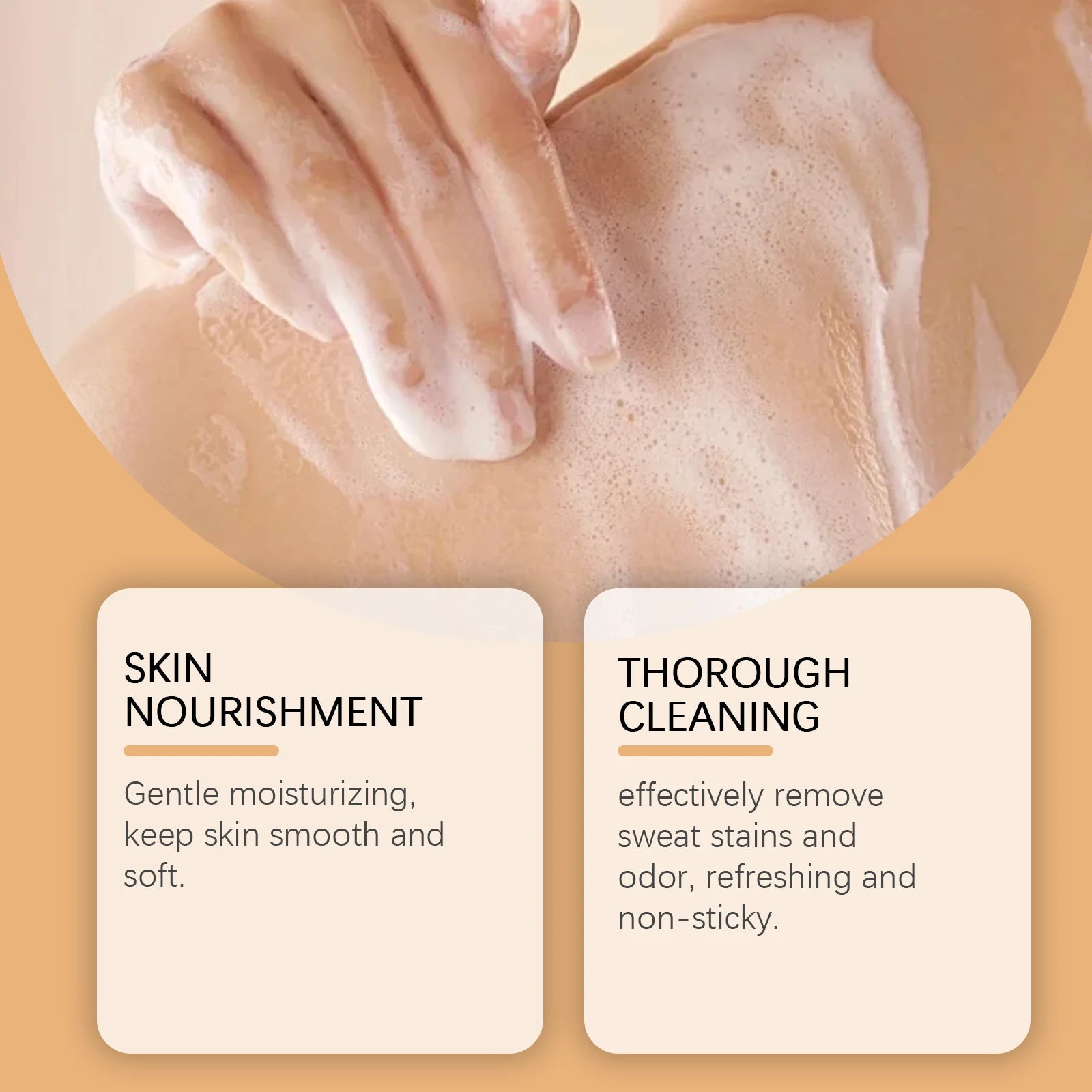 OCEAURA Persimmon Deodorizing Shower Gel Odor Remover Sweat Stains Body Cleaning Lasting Fragrance Smoothing Nourish Body Wash Halalzen
