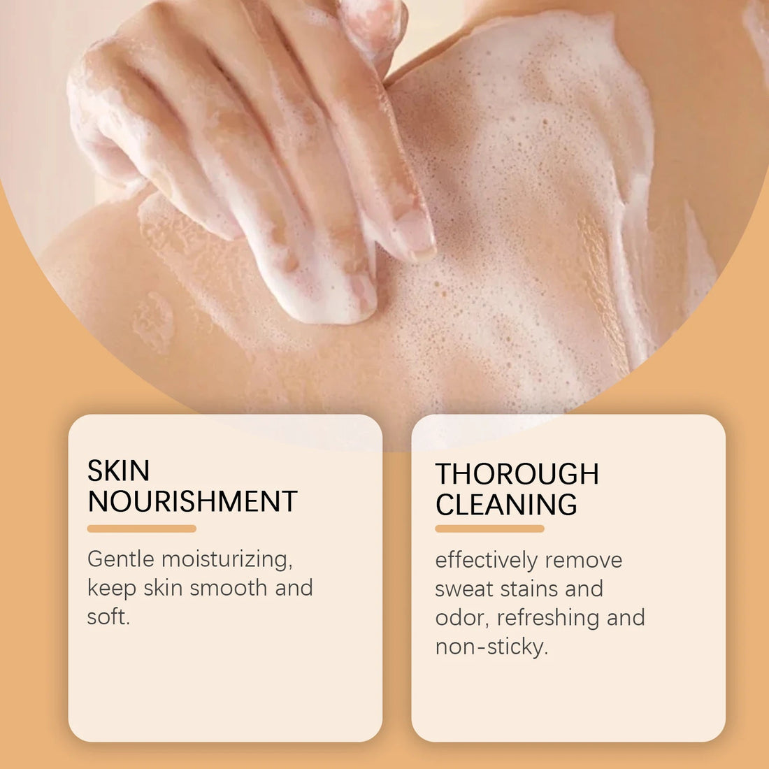 OCEAURA Persimmon Deodorizing Shower Gel Odor Remover Sweat Stains Body Cleaning Lasting Fragrance Smoothing Nourish Body Wash Halalzen