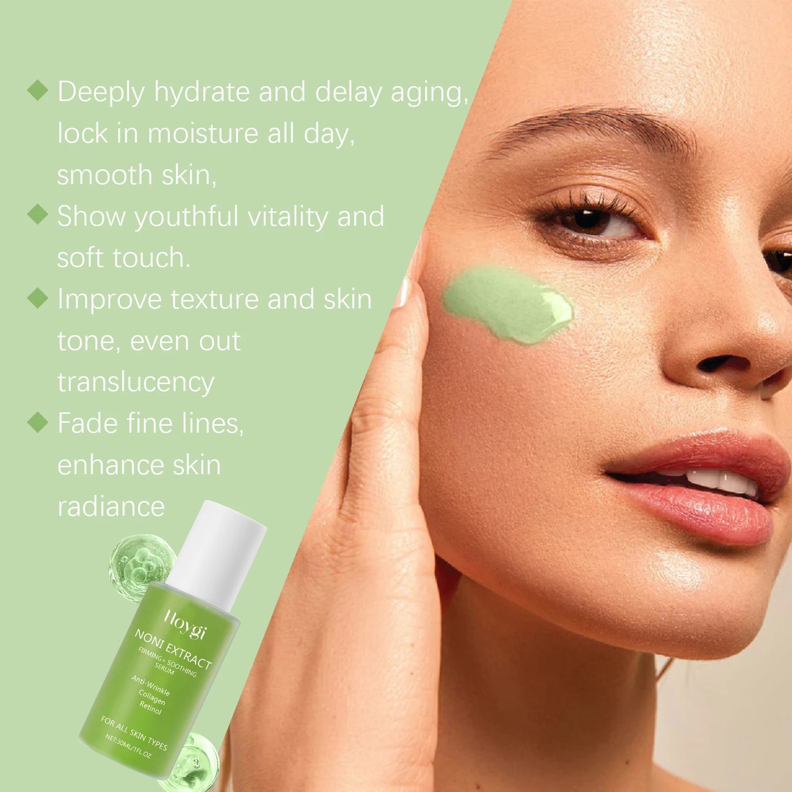 Retinol Serum Noni Fruit Essence Nourishing Brightening & Plumping Moisturizing Firming Smoothing Soothing Facial Skin Care Halalzen