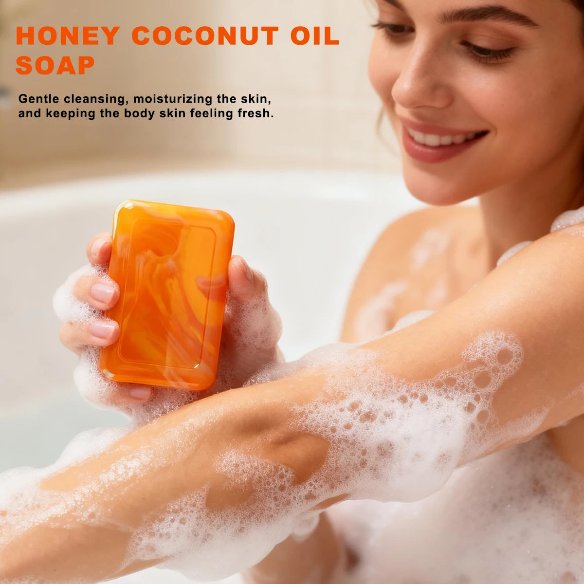 Honey Coconut Oil Soap Deep Cleansing Oil Control Refresh Hydrate For All Skin Types Face Body Care Halalzen