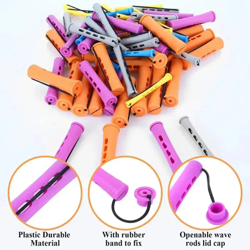 20-Piece Plastic Curling Iron Set – Hair Styling Tools for Salon or Home Use Halalzen