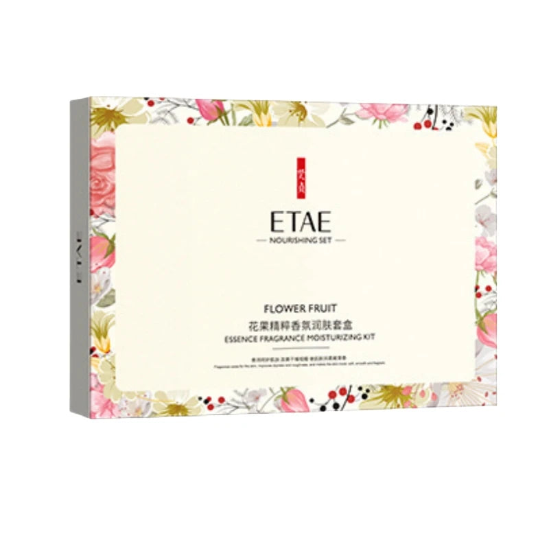 Flower and Fruit Essence Fragrance Moisturizing Set, Hydrating Body Lotion, Moisturizing Hand Cream Set, Gift Box, Instantly Absorbs the Refreshing Floral Fragrance from the Fingertips, Leaving Your Hands Glowing and Tender