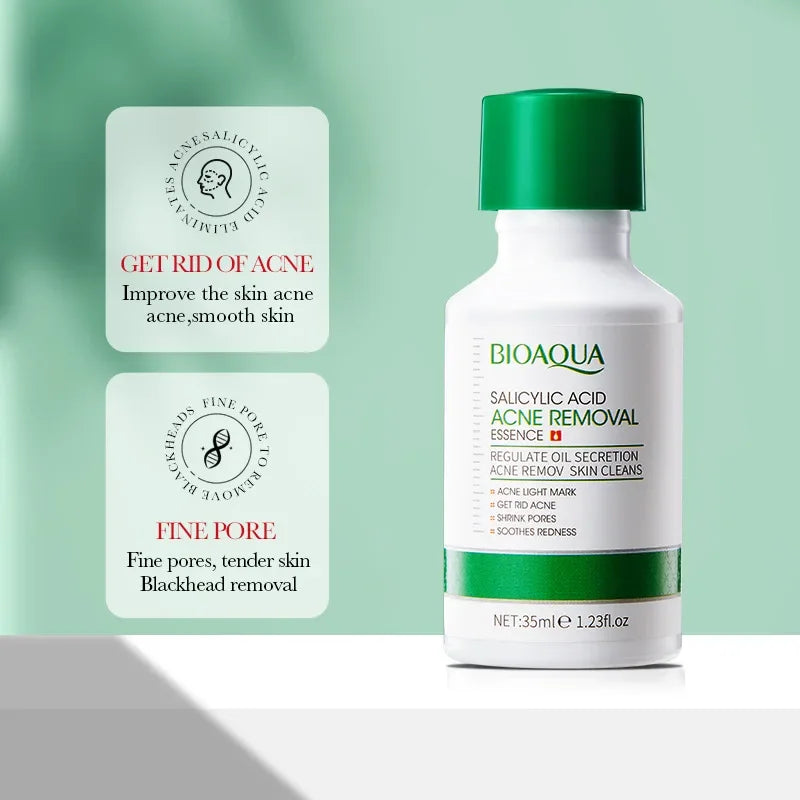 BIOAQUA Salicylic Acid Acne Removing Essence Face Serum skincare Moisturizing Repairing Acne Treatment Facial Serum Skin Care Halalzen