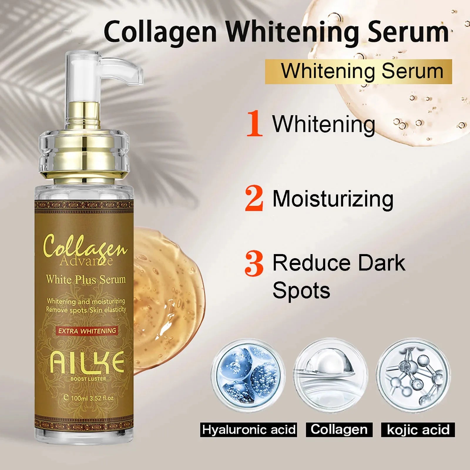 AILKE Collagen Women Skin Care Set, Moisturizing, Whitening, Remove Freckles, Dark Spots, Black Spots, Skin Lightening Kit